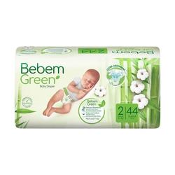 پوشک ببم سبز Bebem Green سایز 2 بسته 44 عددی